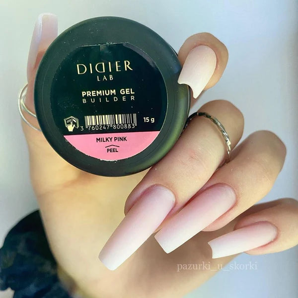 Premium Τζελ Δόμησης Didier Lab - Milky Pink, 15g