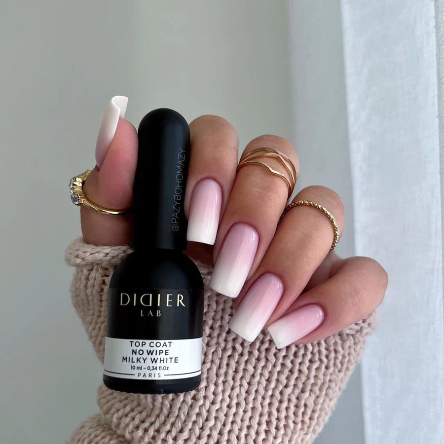 Top coat no wipe "Didier lab", Milky White, 10ml