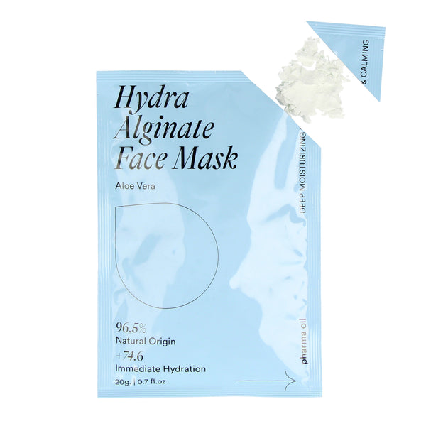 Φυσική μάσκα με Άλας αλγινικού οξέως Peel-off με εκχύλισμα AΛΟΗΣ "Pharma Oil", HYDRA 20 g για ευαίσθητο και ερεθισμένο δέρμα