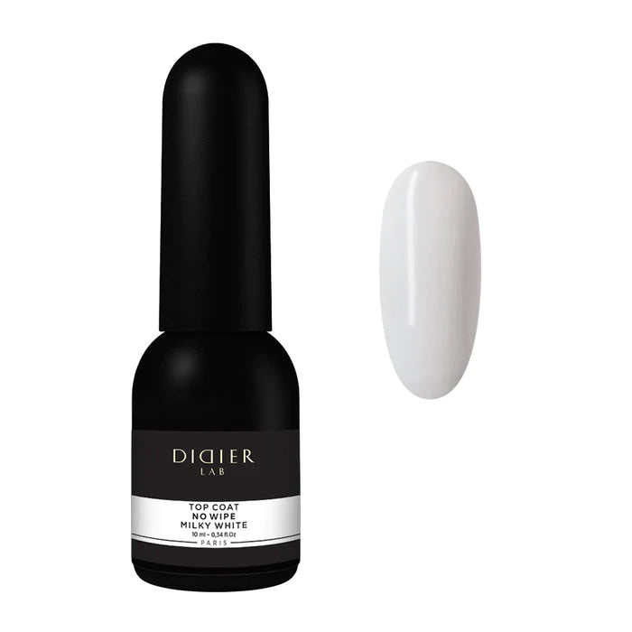 Νέο! Top coat no wipe "Didier lab", Milky White, 10ml