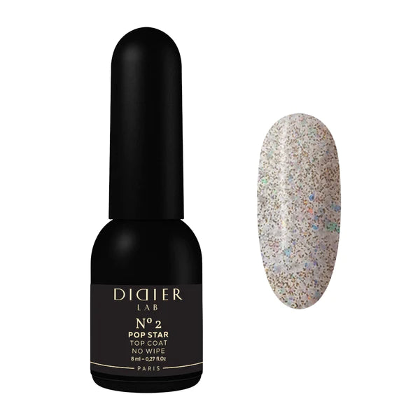 Τζελ Βερνίκι Top Coat no wipe "Didier Lab", Pop Star, No2