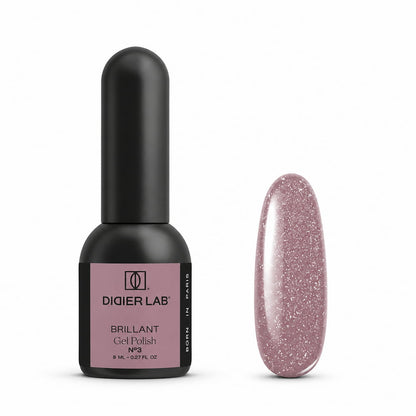 Didier Lab Brillant Gel Polish No3 8ml, bottle and colour swatch