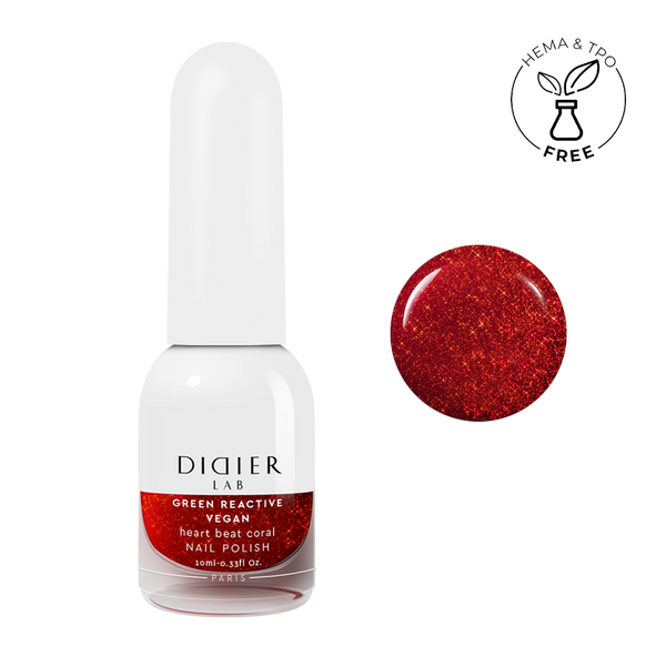 Green Reactive, Vegan βερνίκι "Didier Lab", heart beat coral, 10ml