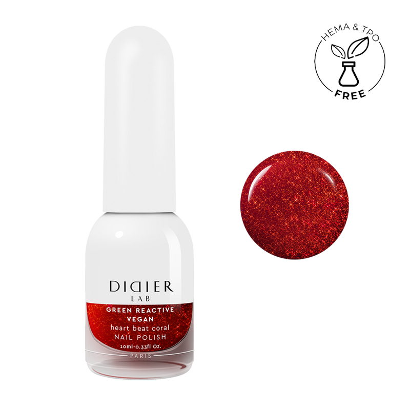 Green Reactive, Vegan βερνίκι "Didier Lab", heart beat coral, 10ml