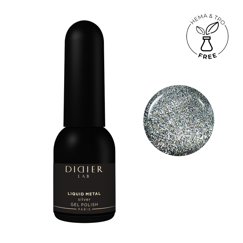 Τζελ Νυχιών "Didier Lab" Liquid Metal, Ασημί