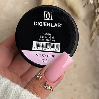 Fiber builder gel "Didier Lab", Milky Pink, 50gr