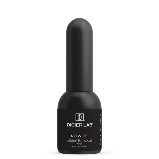 Top Coat No Wipe, Glitter Pink, Didier Lab, 10ml