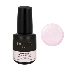 Builder Gel in a bottle "Didier Lab" Pink Mask Glitter, 15ml