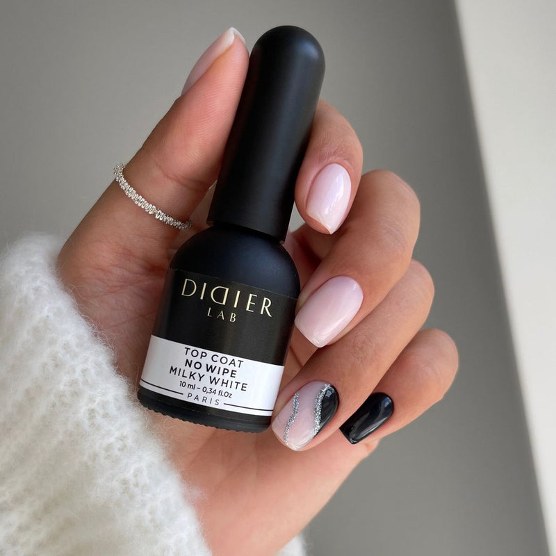 Νέο! Top coat no wipe "Didier lab", Milky White, 10ml