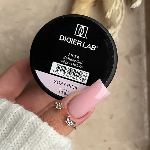 Fiber builder gel "Didier Lab", Soft Pink, 50gr