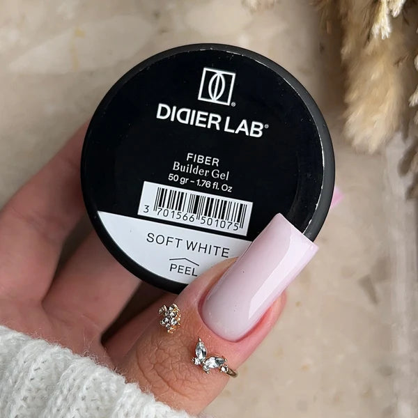 Fiber builder gel "Didier Lab", Soft white, 50gr