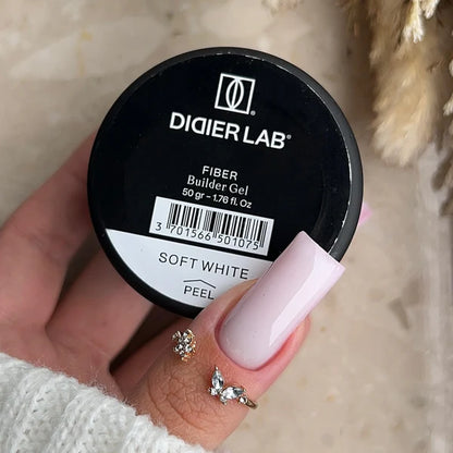 Fiber builder gel "Didier Lab", Soft white, 50gr