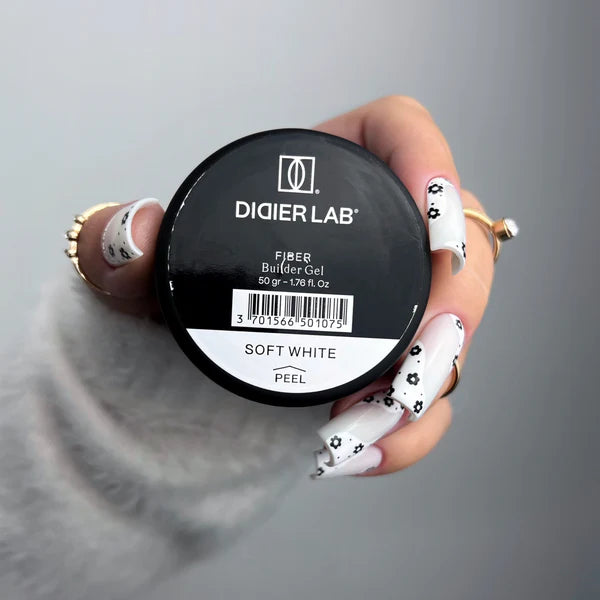 Fiber builder gel "Didier Lab", Soft white, 50gr