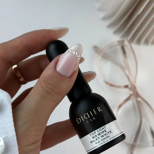 Top coat no wipe "Didier lab", Milky White, 10ml