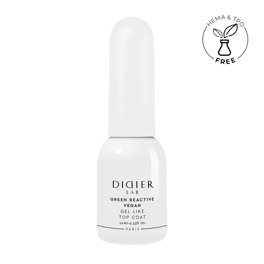 Top Coat Vegan gel like Green Reactive, "Didier Lab", 10ml