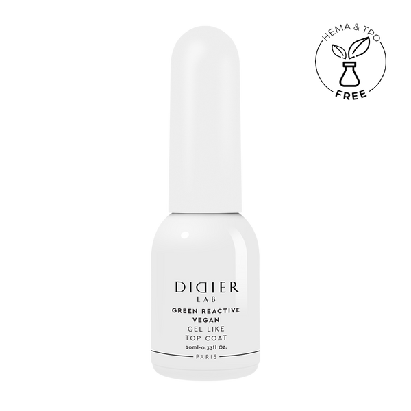 Top Coat Vegan gel like Green Reactive, "Didier Lab", 10ml