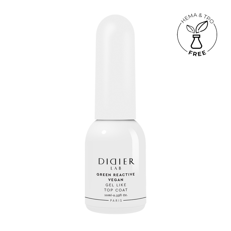 Top Coat Vegan gel like Green Reactive, "Didier Lab", 10ml