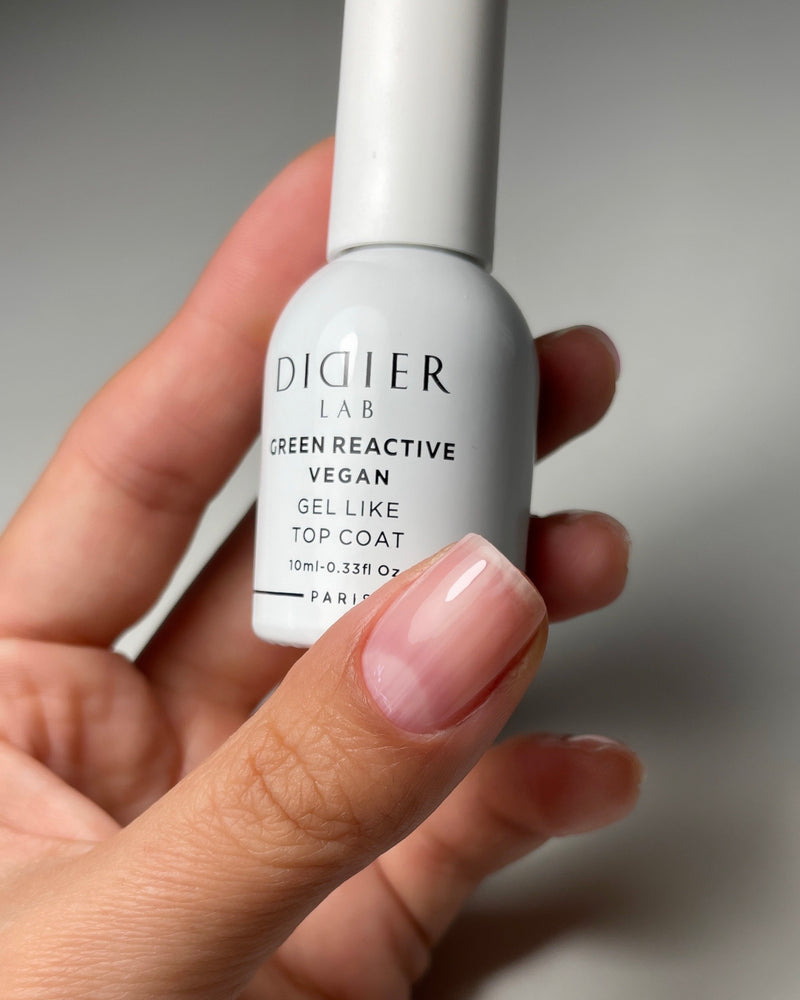 Top Coat Vegan gel like Green Reactive, "Didier Lab", 10ml