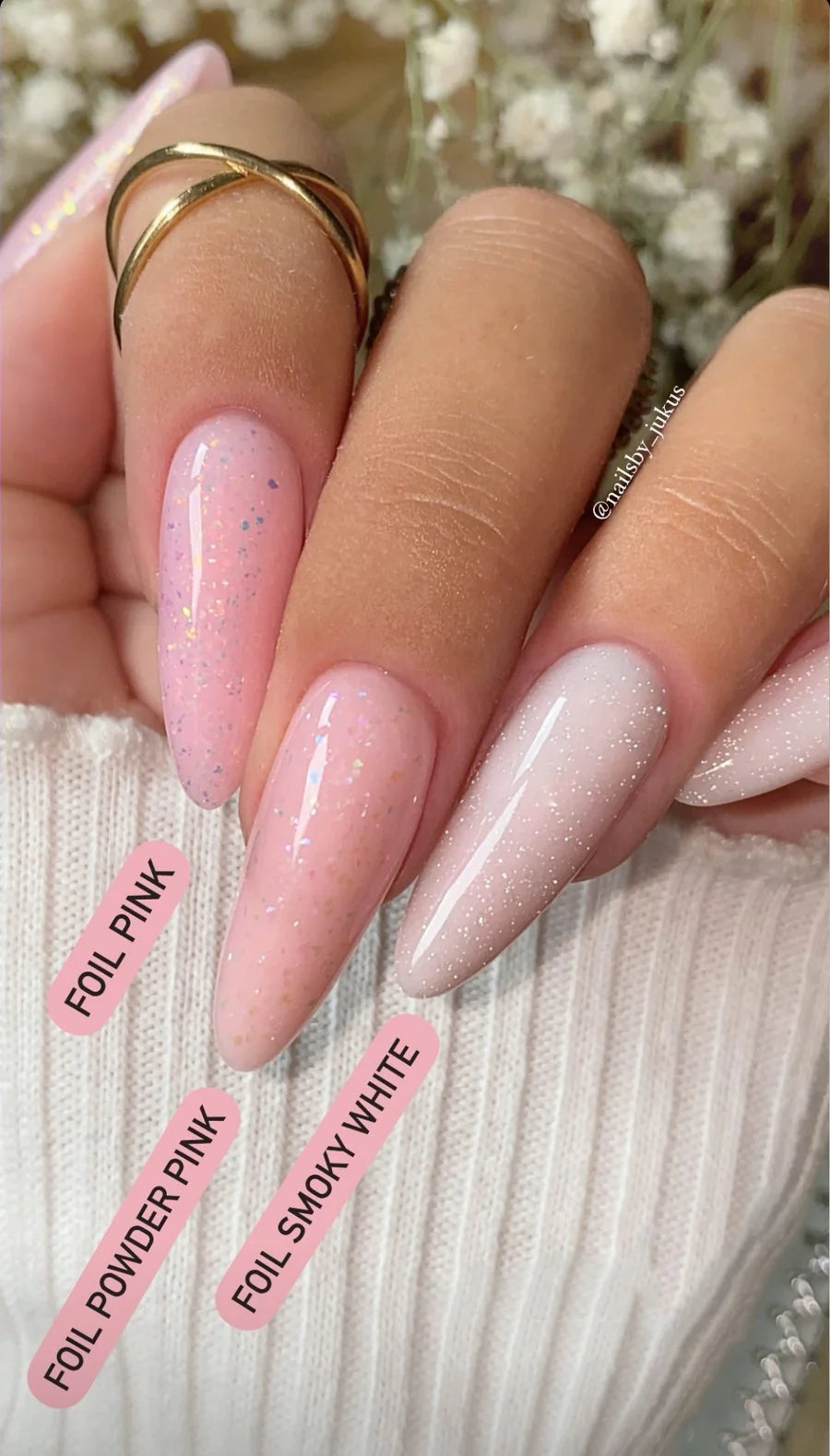 Rubber Βάση foil, powder pink , 10ml