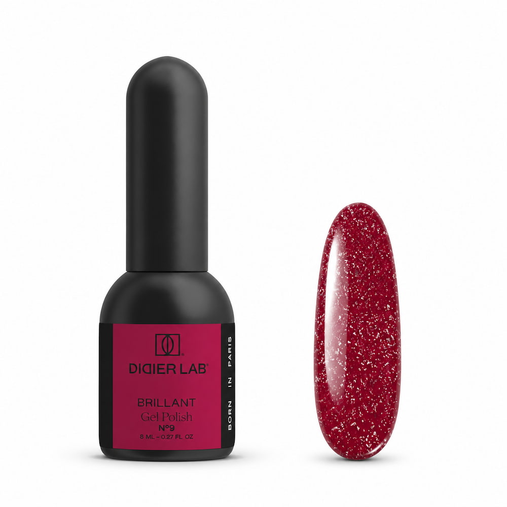 Didier Lab Brillant Gel Polish No9 8ml, bottle and colour swatch