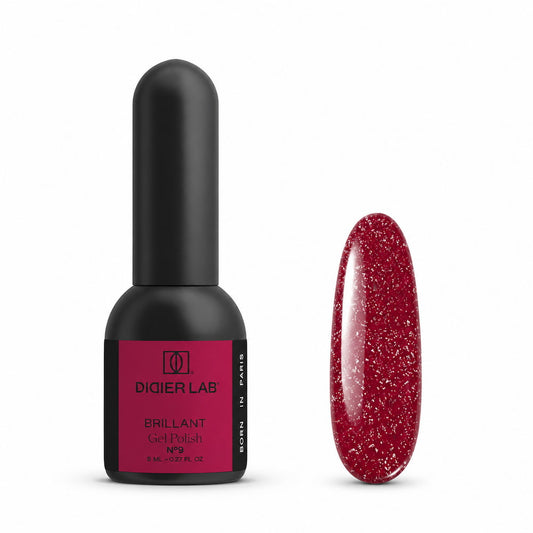 Didier Lab Brillant Gel Polish No9 8ml, bottle and colour swatch