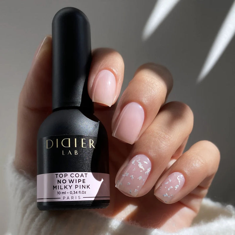 Νέο! Top coat no wipe "Didier lab", Milky Pink, 10ml