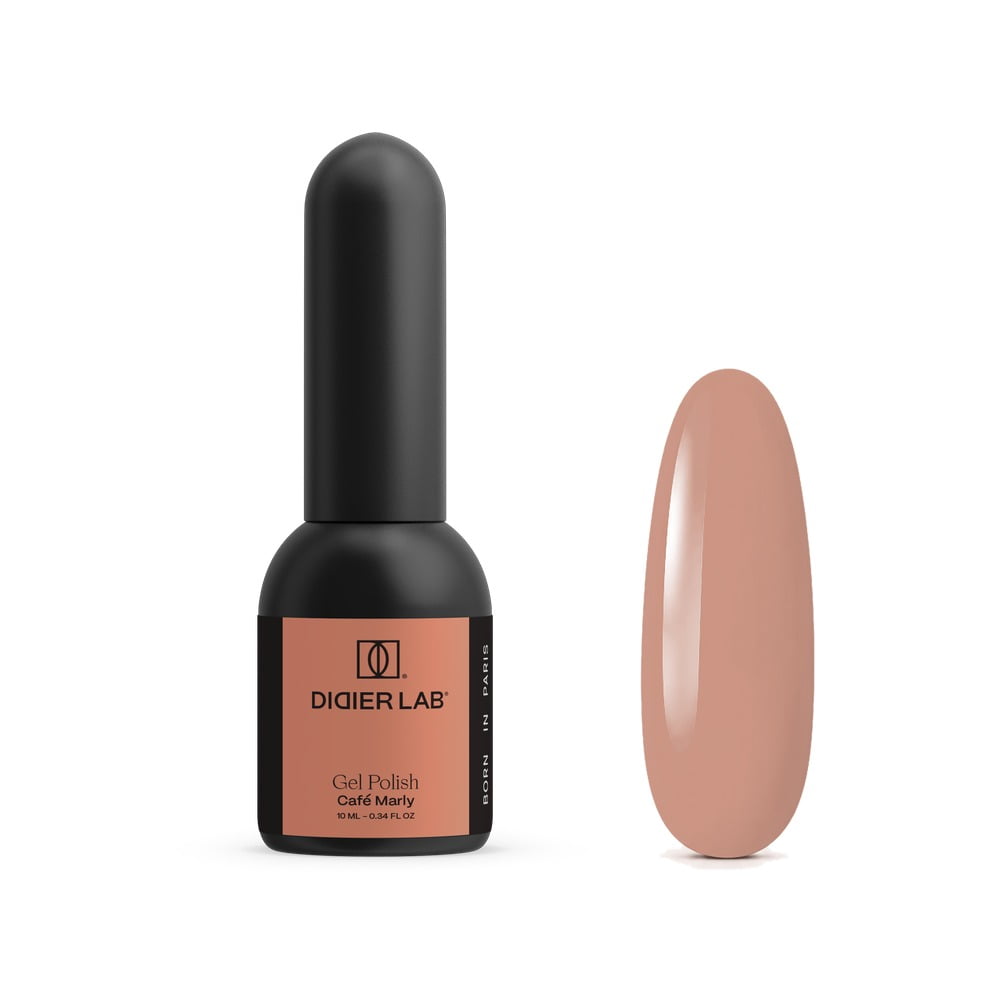 Didier Lab Gel Polish Café Marly, bottle and colour swatch
