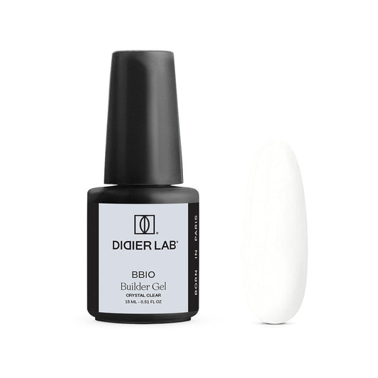 Didier Lab BBIO Builder Gel Crystal Clear 15 ml, μπουκάλι και δείγμα