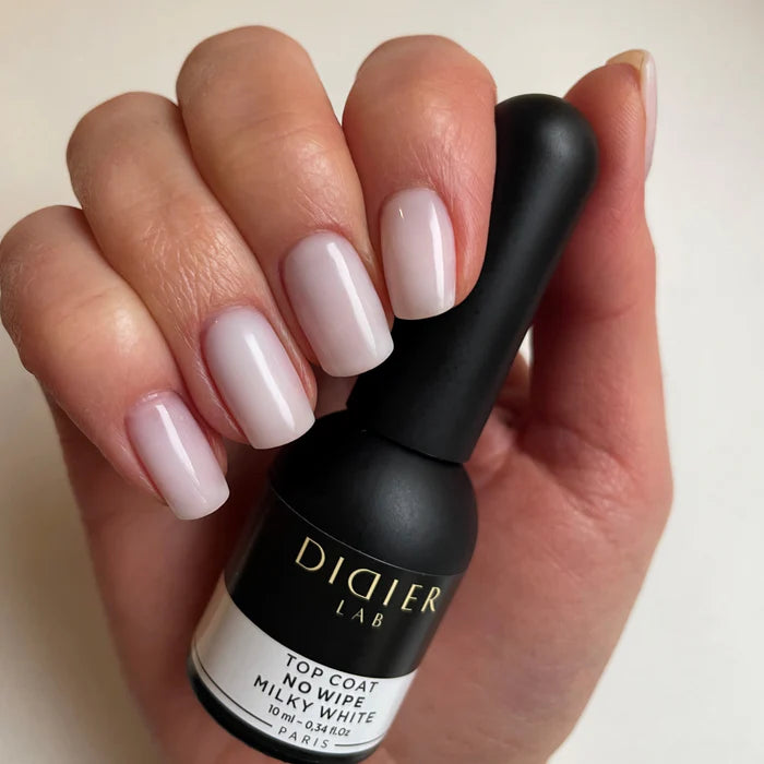 Top coat no wipe "Didier lab", Milky White, 10ml