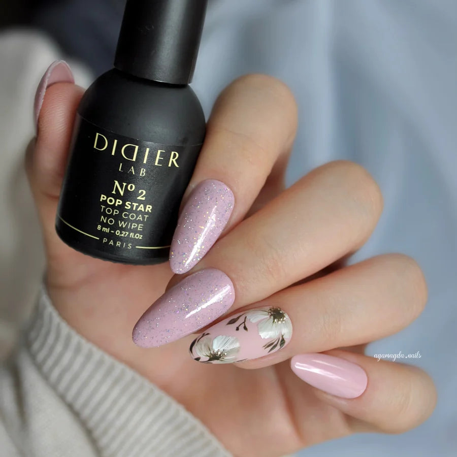 Τζελ Βερνίκι Top Coat no wipe "Didier Lab", Pop Star, No2