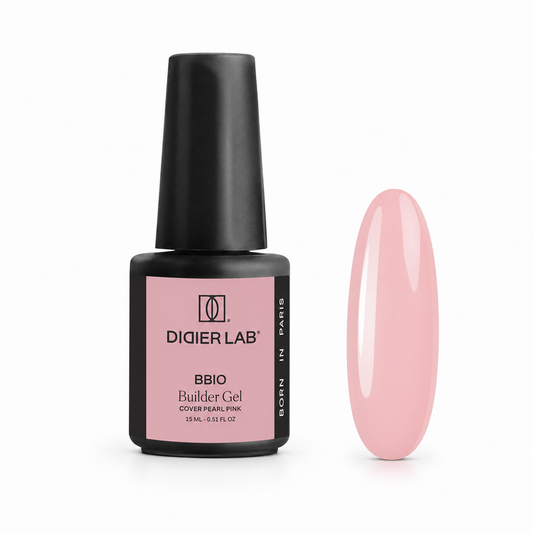 Didier Lab BBIO Cover Pearl Pink 15 ml bottle and color swatch