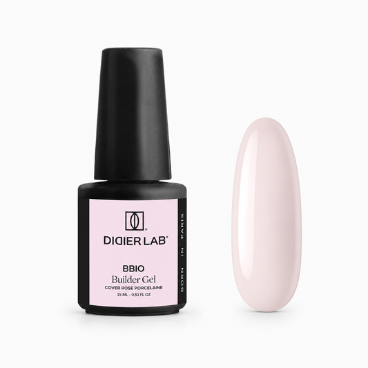 Didier Lab BBIO Cover Rose Porcelaine 15 ml bottle and color swatch