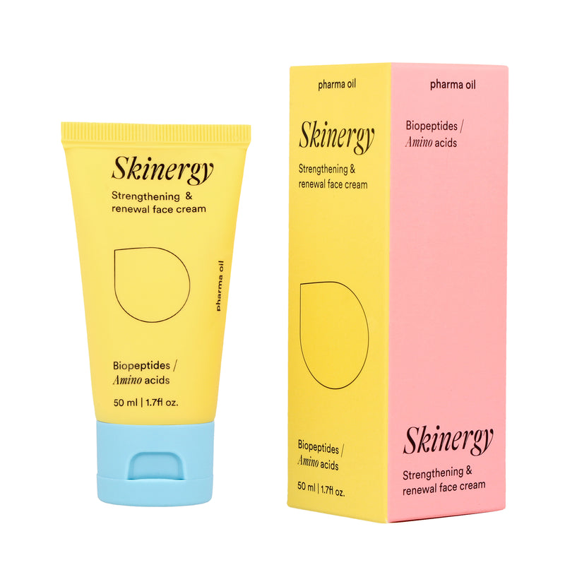 SKINERGY Κρέμα προσώπου με βιοπεπτίδια και αμινοξέα "pharma oil"