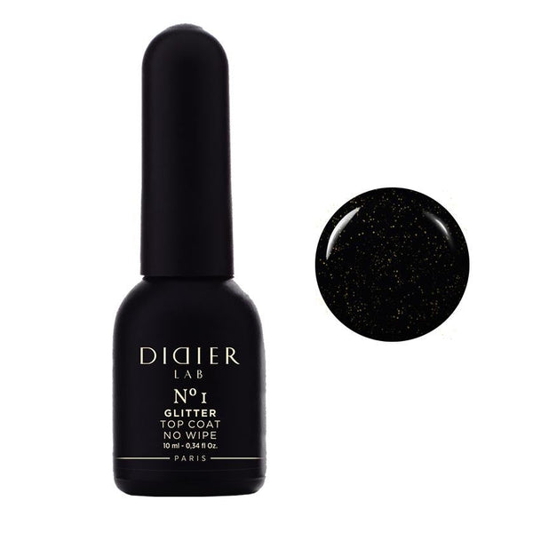 Glitter Top Coat No Wipe "Didier Lab", No1, 10ml - Didier Lab Greece