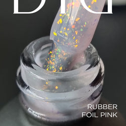 Τζελ Rubber base foil, pink, 10ml