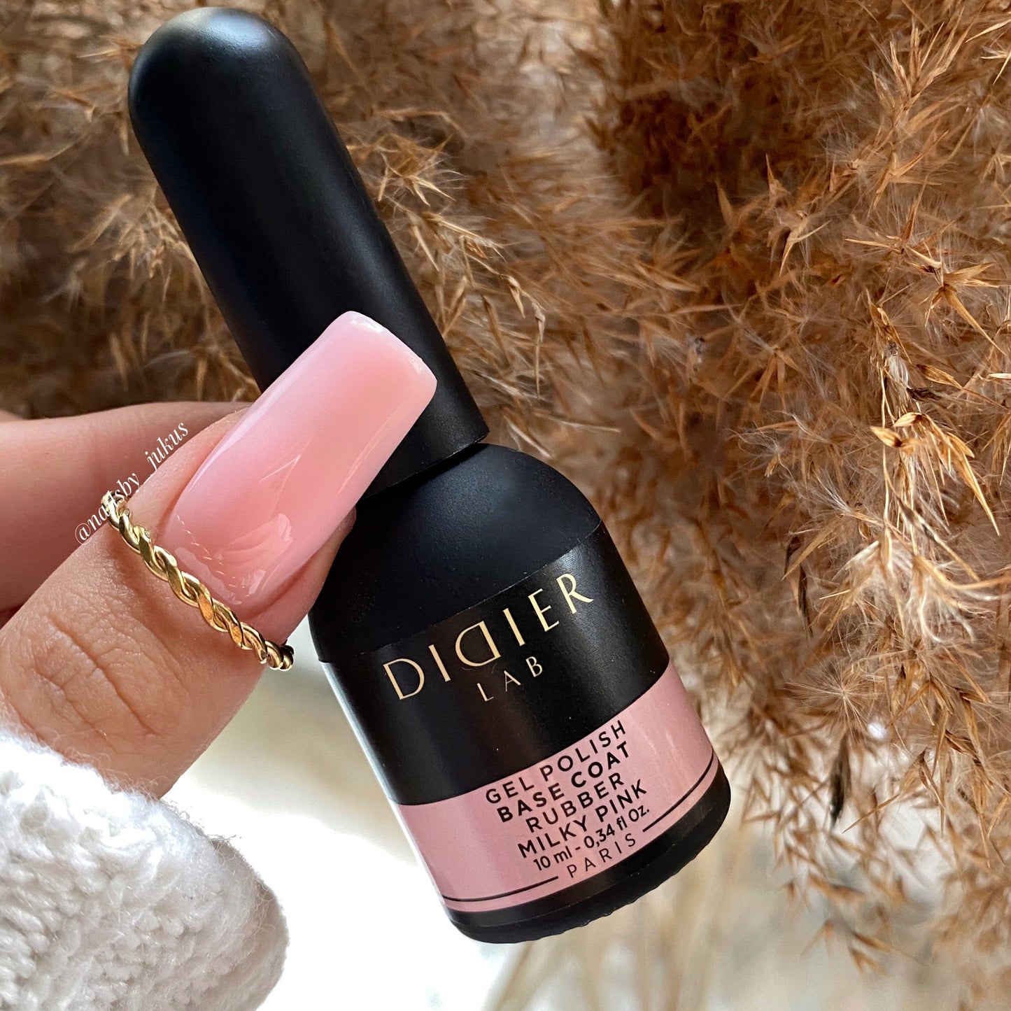 Camouflage Rubber Base Coat - milky pink, 10ml - Didier Lab Greece