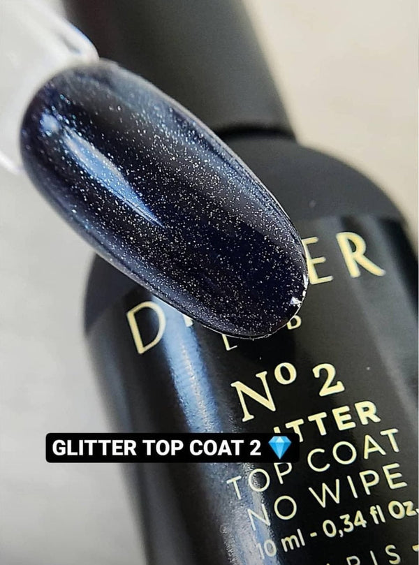 Glitter Top Coat No Wipe "Didier Lab", No2, 10ml - Didier Lab Greece